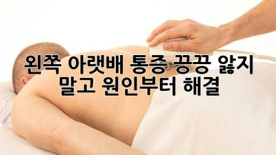 🥺 왼쪽 아랫배 통증? 끙끙 앓지 말고 원인부터 해결! 🚽
